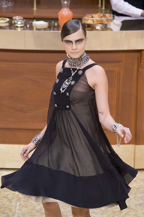 Paris Fashion Week Chanel: Cara Delevingne Leads Faux Feminist Protest