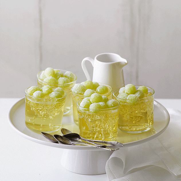 Champagne Jellies with Grapes
