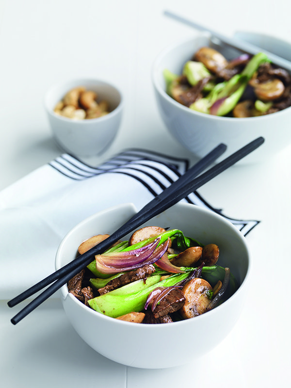 Beef, Asian Greens and Cashew Stir-Fry