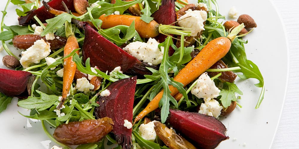 Rocket, Roasted Beetroot, Carrot & Goat's Cheese Salad
