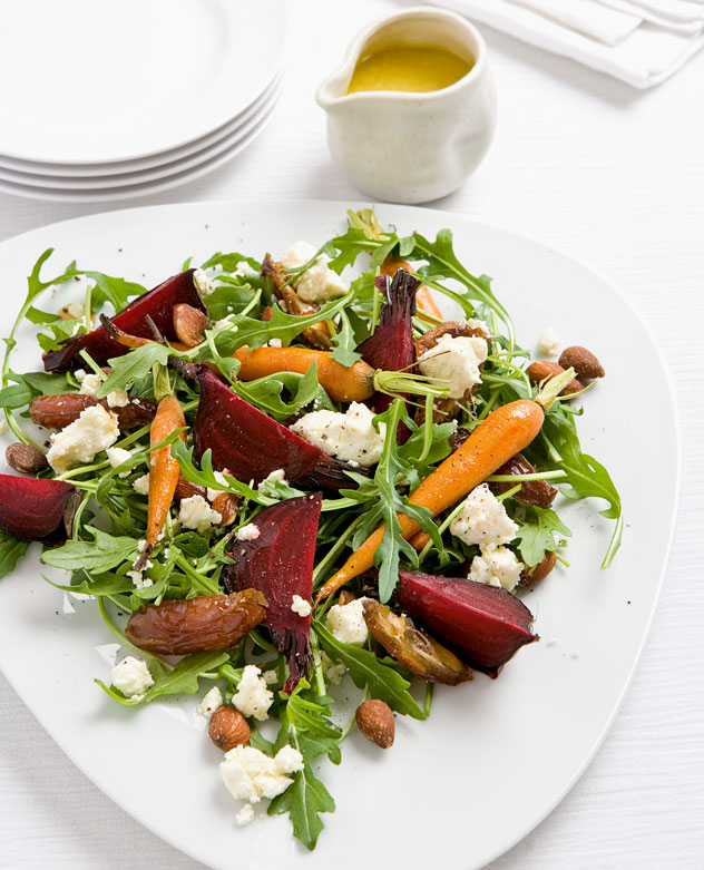 Rocket, Roasted Beetroot, Carrot & Goat’s Cheese Salad