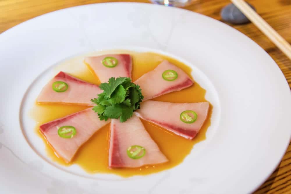 Yellow Tail Sashimi with Jalapeno by Nobu Matsushia