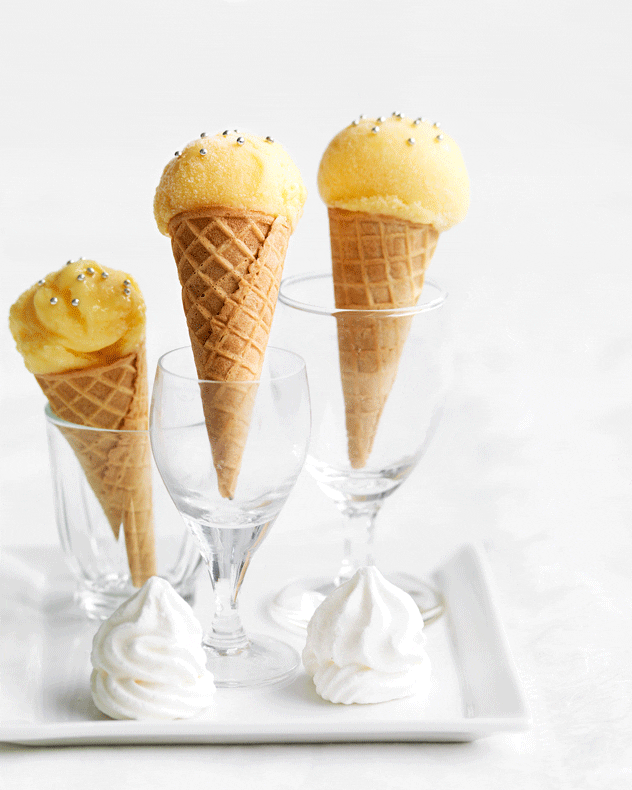 Lemon Meringue Baby Ice-Cream Cones