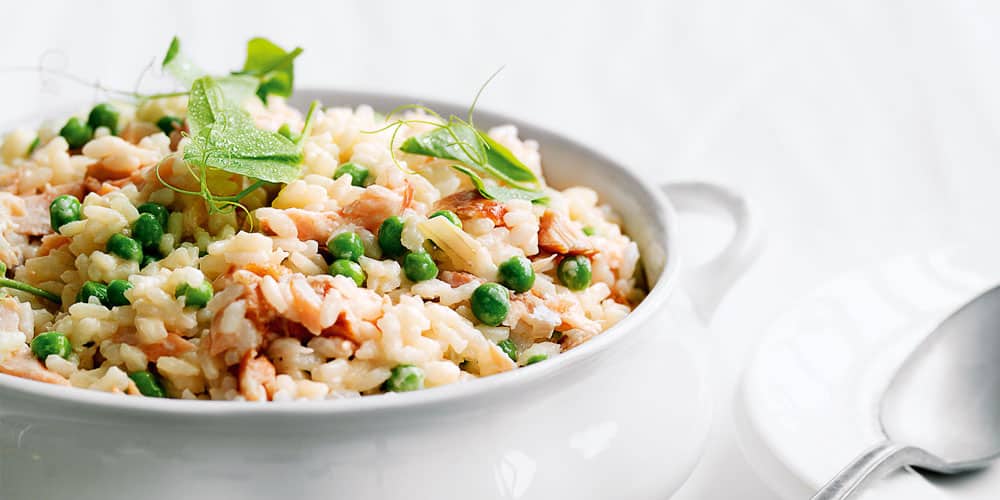 Salmon, Pea and Lemon Risotto Recipe | MiNDFOOD