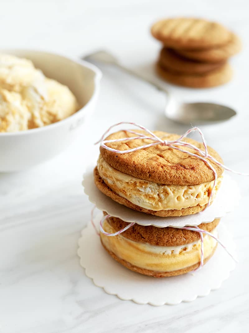 Hokey Pokey Biscuit Ice-Cream Sandwiches
