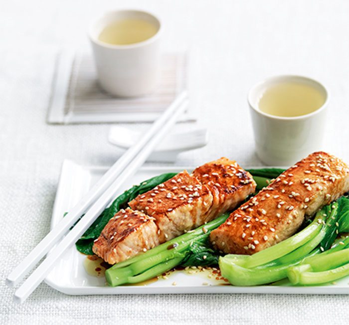 Miso Salmon with Choy Sum