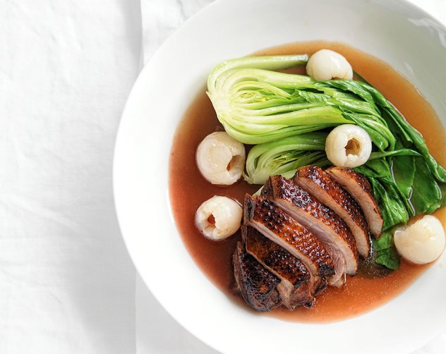 Chinese-Style Duck  with Lychees