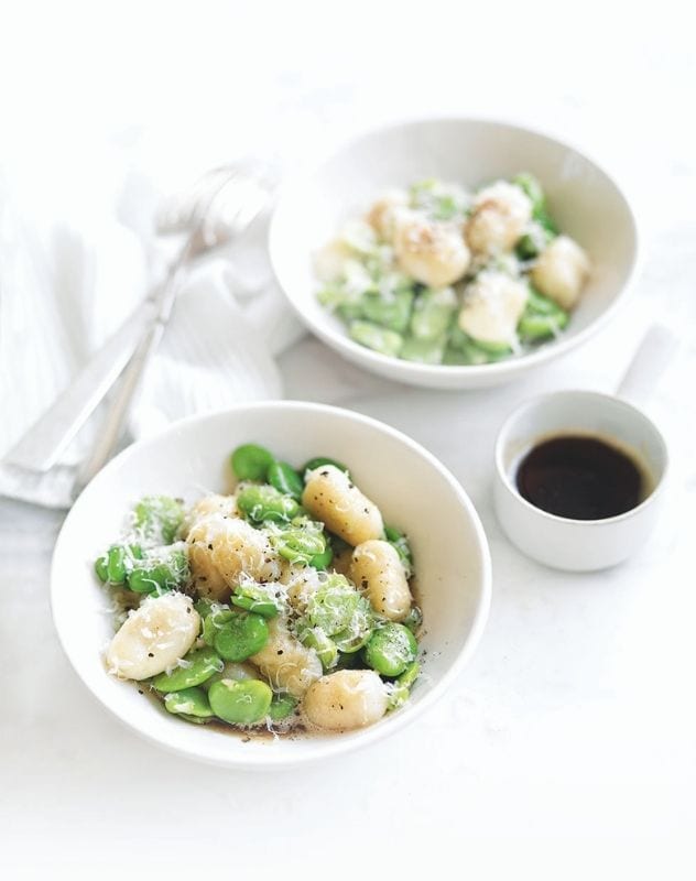 Gnocchi with Broad Beans and Burnt Butter Sauce