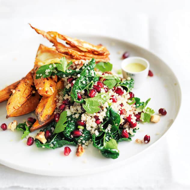 Sweet Potato and Quinoa Salad with Dijon Yoghurt Dressing