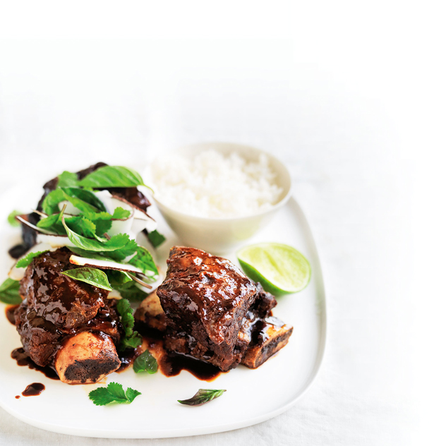 Asian Short Ribs with Coconut & Lime Salad