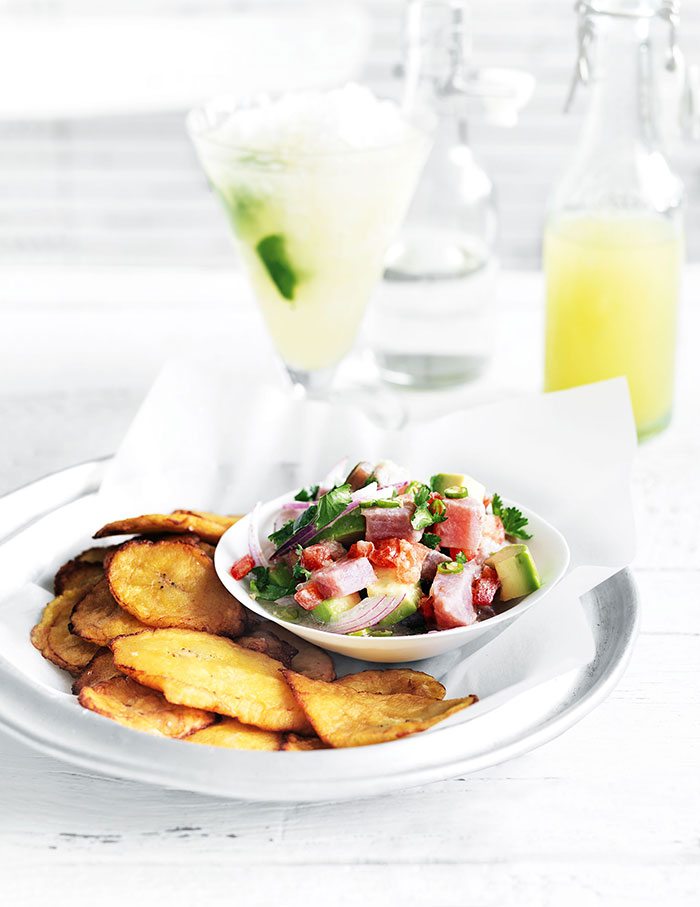 Plantain Chips with Tuna Ceviche | MiNDFOOD Recipes