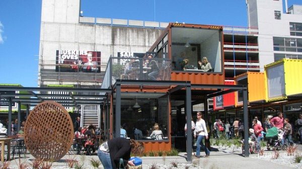 The retail industry has also seen the benefit of container dwelling, as the Cashel Street Mall Re:START in Christchurch has shown.