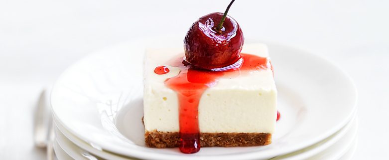 Cherry Cheesecake Slice