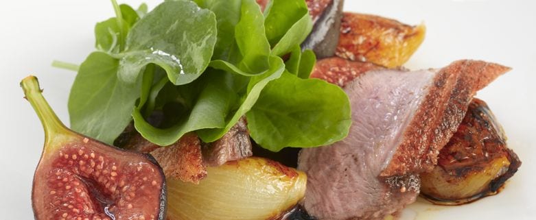 Warm Duck, Fig and Caramelised Shallot Salad