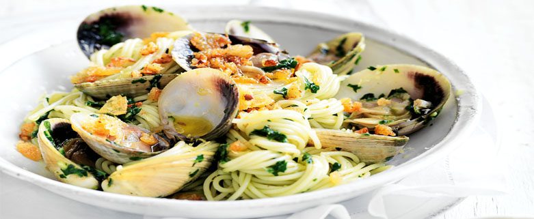 Kale Pesto with Spaghettini Vongole