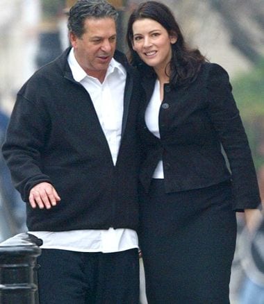 Nigella with husband Charles Saatchi, whom she married at their London home in 2003.