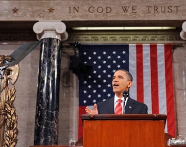 US President Barack Obama delivers his first State of the Union address on Capitol Hill in Washington, January 27, 2010.. REUTERS