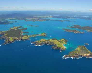 The Bay of Islands in New Zealand's Northland comprises 144 islands