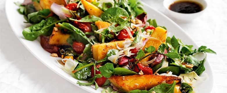 Polenta, Tomato, & Hazelnut Salad Recipe