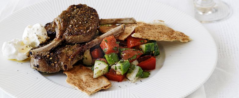 Za’atar Lamb Cutlets with Fattoush