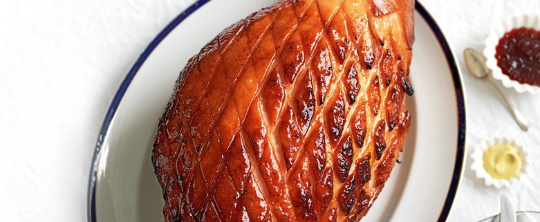 Baked Ham with Pineapple and Mustard Glaze