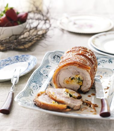 Pork Loin with Apricot and Couscous Stuffing