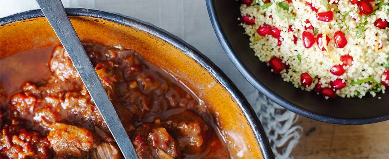 Lamb and Date Tagine with Pomegranate Couscous