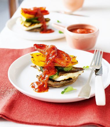 ENTREE: Grilled Vegetable and Haloumi Stack