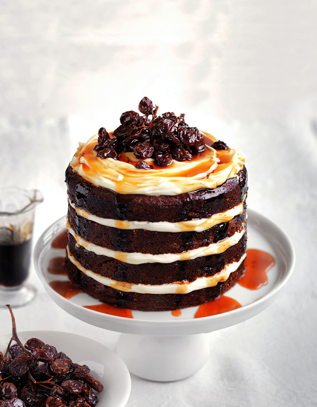Marsala Date Cake with Ricotta Cream & Marsala, Muscatel Syrup