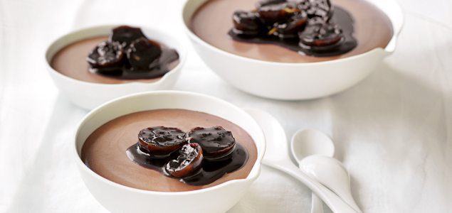 Dark Chocolate Mousse with Stewed Cumquats