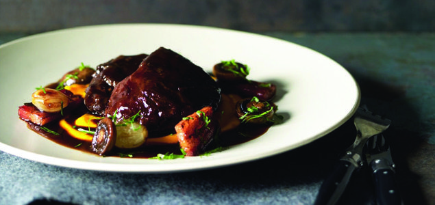 Braised Beef Cheeks with Carrot Puree