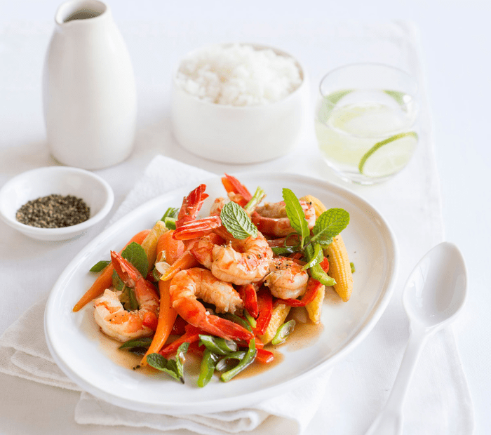 Prawns with Garlic and Pepper Sauce