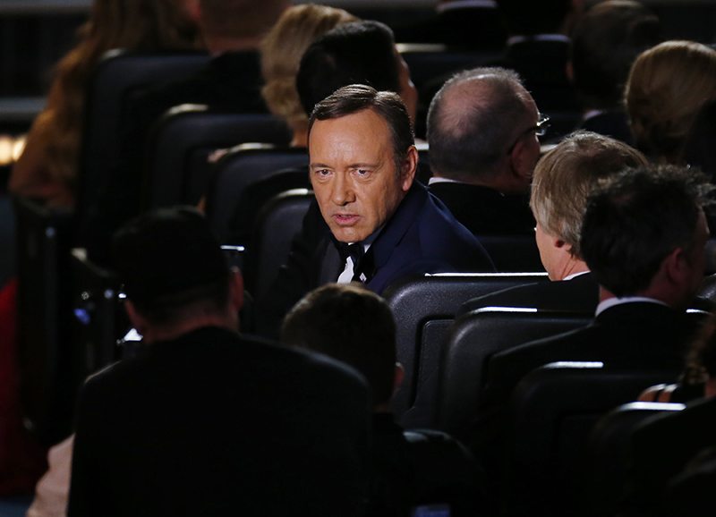 Actor Kevin Spacey peforms a cutaway scene during the opening act at the 65th Primetime Emmy Awards in Los Angeles