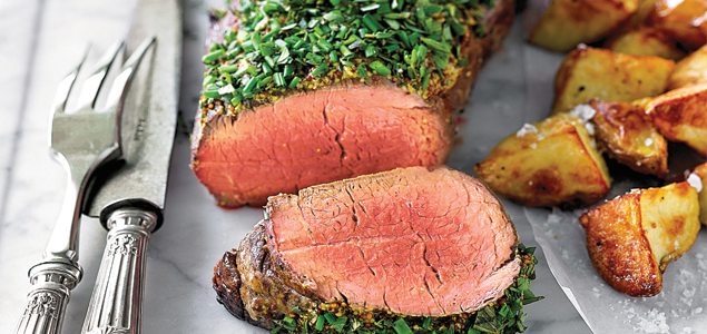 Beef Roast with Herb and Mustard Crust