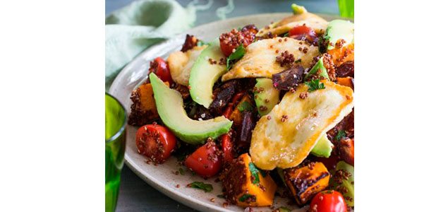 Avocado, Pumpkin and Haloumi Quinoa Salad