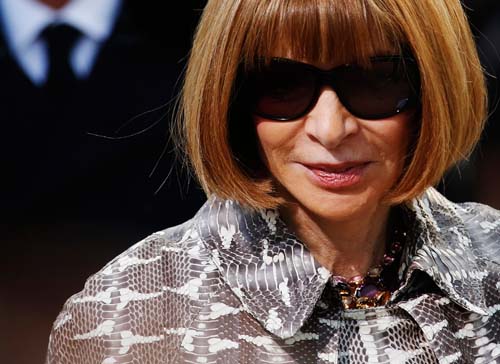 Editor of U.S. Vogue, Anna Wintour arrives for the Burberry Prorsum Womenswear Autumn/Winter 2013 Show in Hyde Park during London Fashion Week