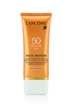 Lancome’s Sun BB Cream is a clever new product that combines a self-tanner with a lightly-tinted foundation, and high protection SPF50.    