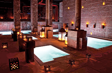 Roman bathhouse ritual in New York
