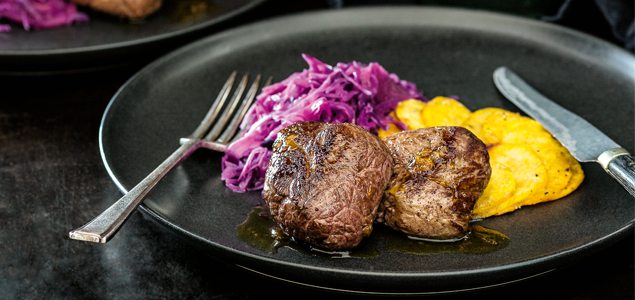 Spicy Beef Medallions with an Orange and Maple Glaze