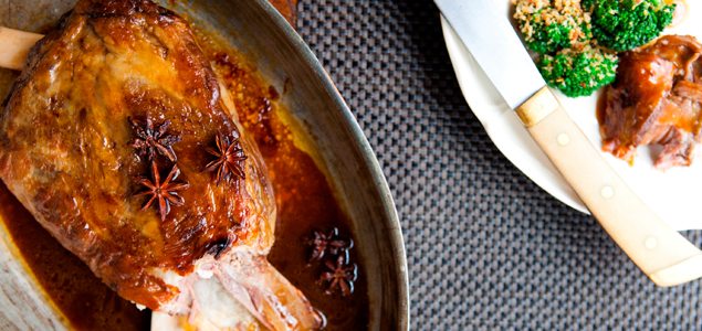 Sean Connolly’s Roast Lamb Shoulder with Star Anise and Raspberry Gravy