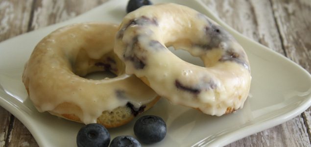 Blissful Baked Blueberry Doughnuts