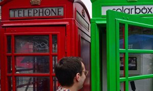 London’s iconic telephone boxes go green and solar