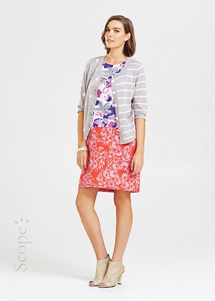 Scope 'Milly May' dress and   'Hassler' cardi.