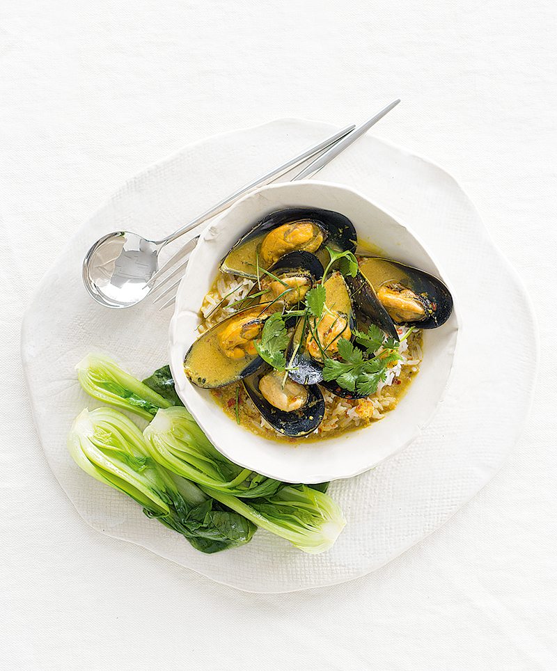 Mussels in Thai Curry Sauce