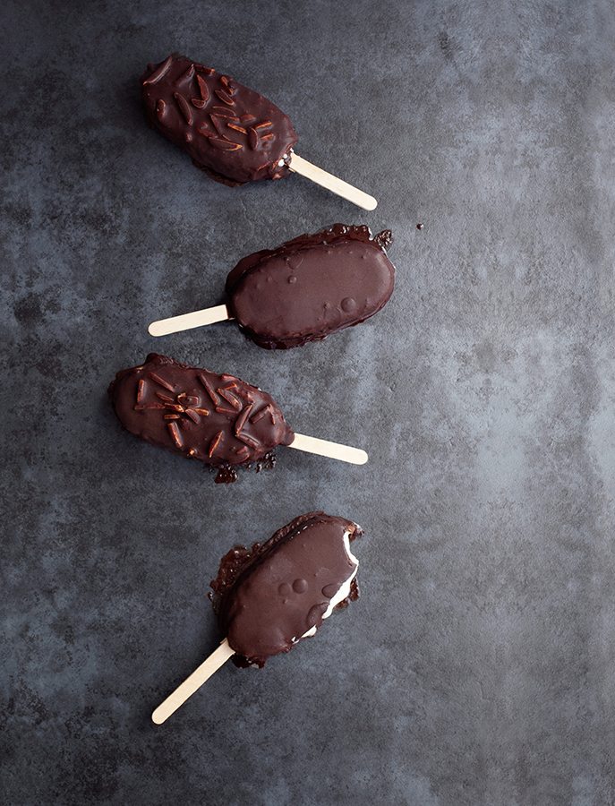 Chocolate-Coated Popsicles
