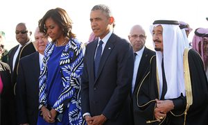 Michelle Obama visits Saudi Arabia forgoes headscarf