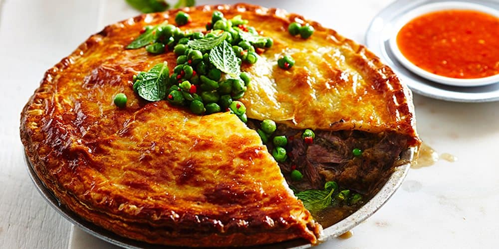 SlowCooked Lamb Pie with Minted 'Mushy' Peas MiNDFOOD