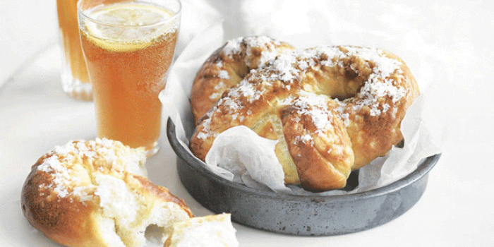 Beer and Mustard Pretzel with a Beer Cocktail