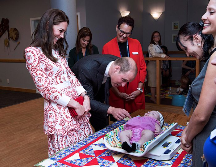 The Duke and Duchess of Cambridge, at the Sheway Centre, a support centre for new and expecting mothers. 