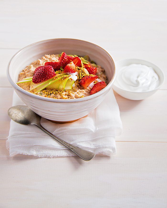 Overnight Bircher with Apple & Pumpkin Seeds